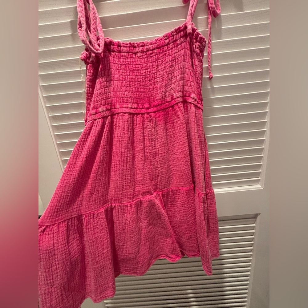 Style U Bright Pink Textured short dress